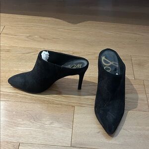Sam Edelman Black Suede Mules